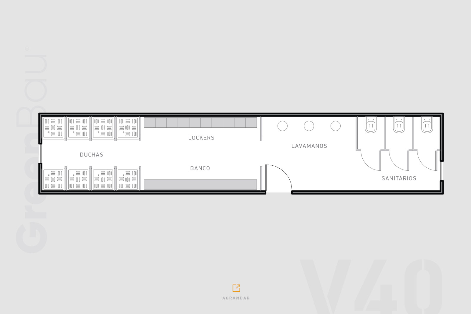 GreenBau Container Homes Modulo Vestuario